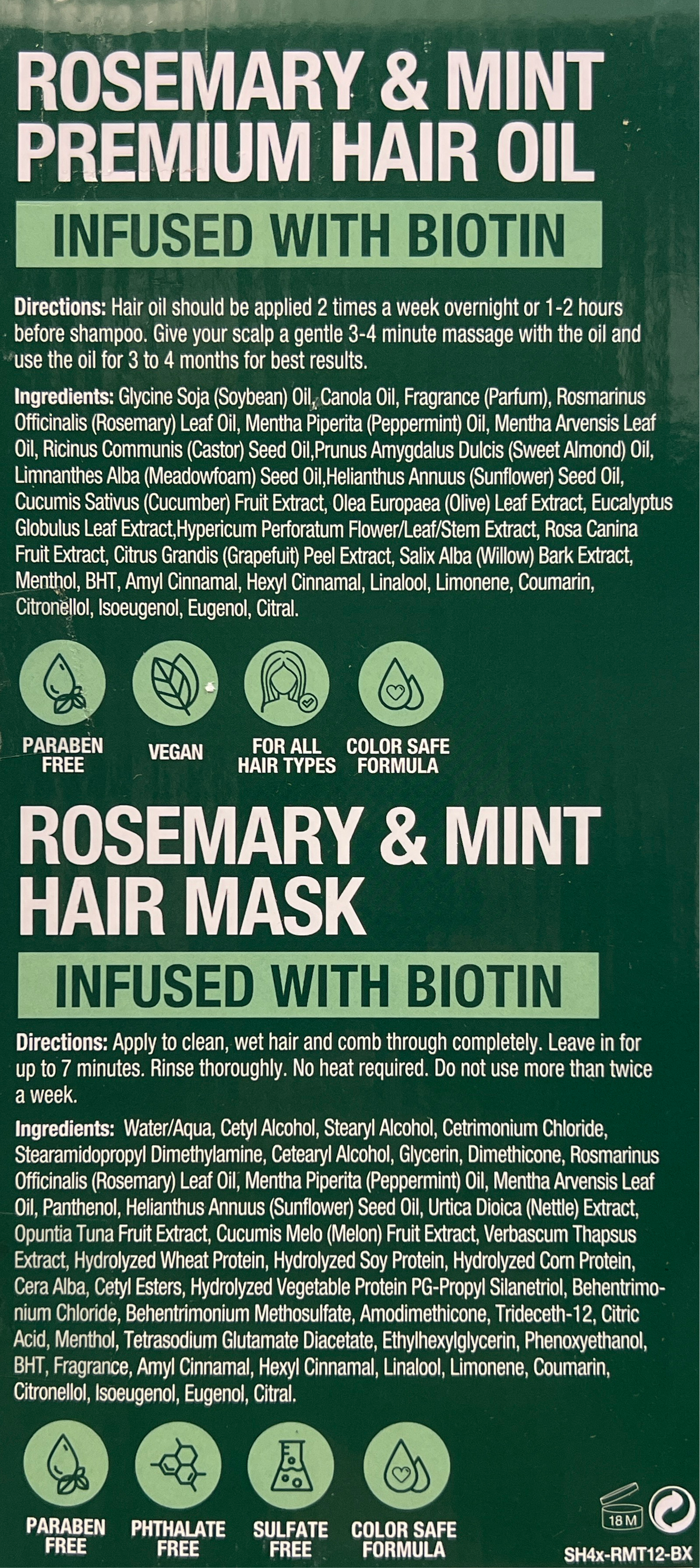 Rosemary & Mint Hair Care Set