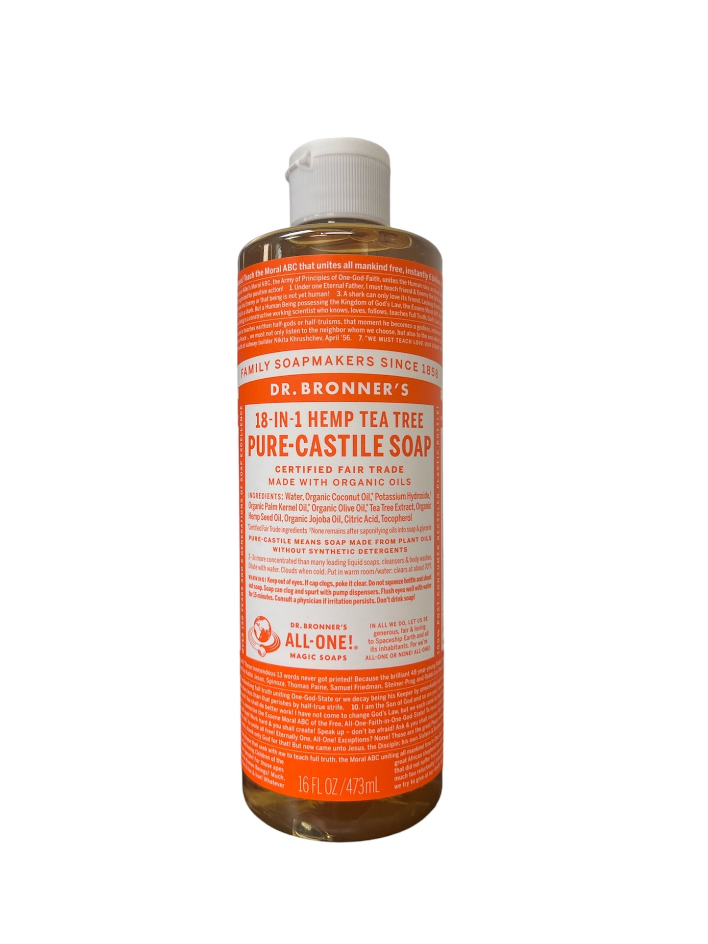 Tea Tree 18-IN-1 Hemp Pure Castile Soap