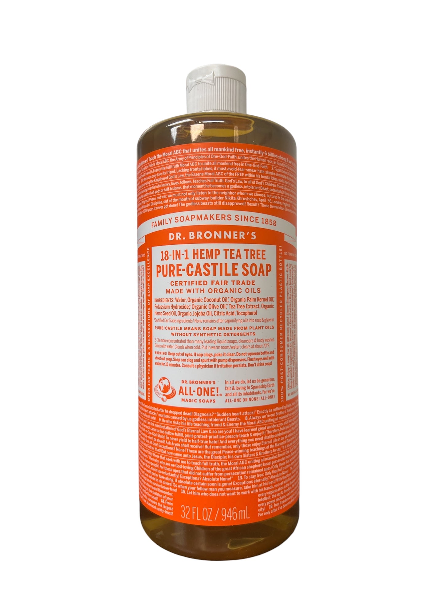 Tea Tree 18-IN-1 Hemp Pure Castile Soap