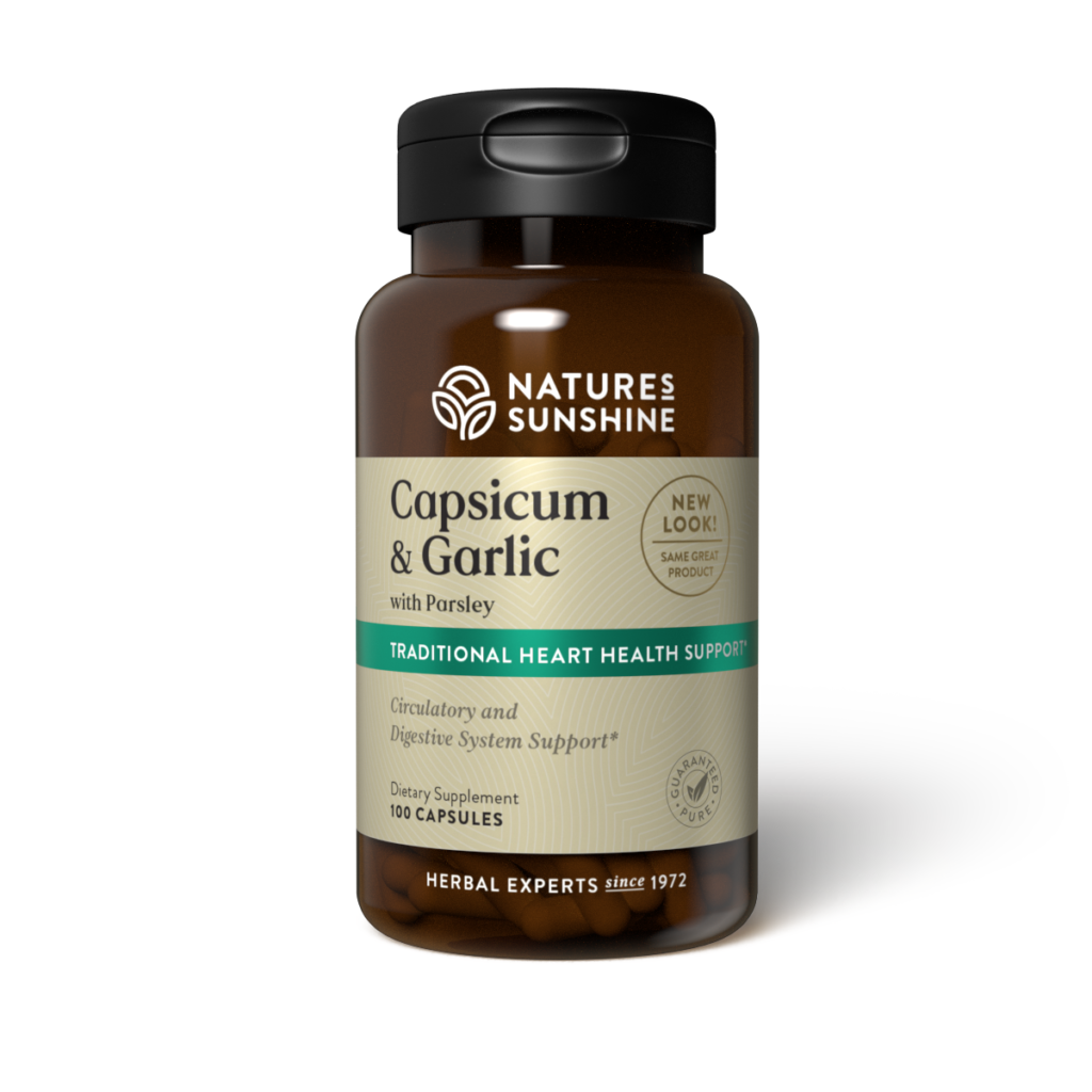 Natures Sunshine: Capsicum & Garlic w/ Parsley (100 Capsules)