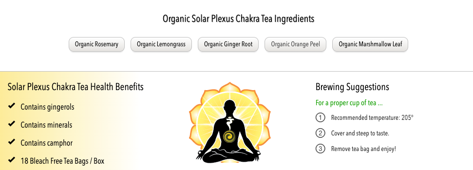 Solar Plexus Chakra Tea -18 Bags